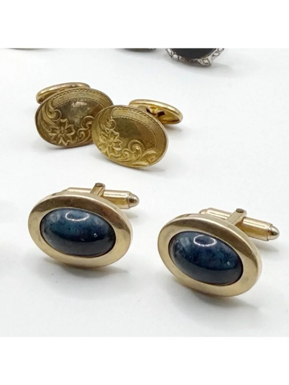 Lot Of 11 Cufflinks And 2 Tie Clips Swank, Simmons, Unsigned, Kreisler‎
